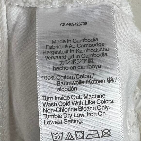 Madewell Denim Shorts Size 29 Relaxed Fit White Wash Jean Cutoff in Tile White - Picture 8 of 8